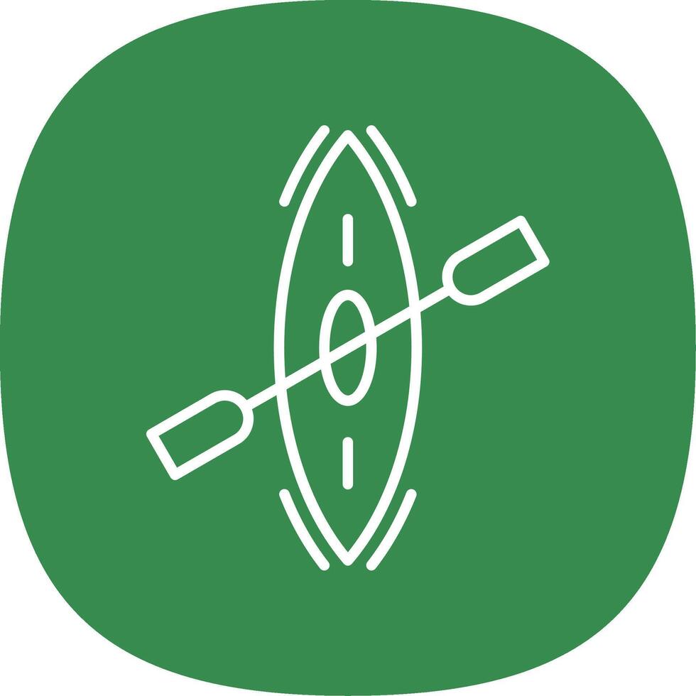 Kayak Line Curve Icon Design vector