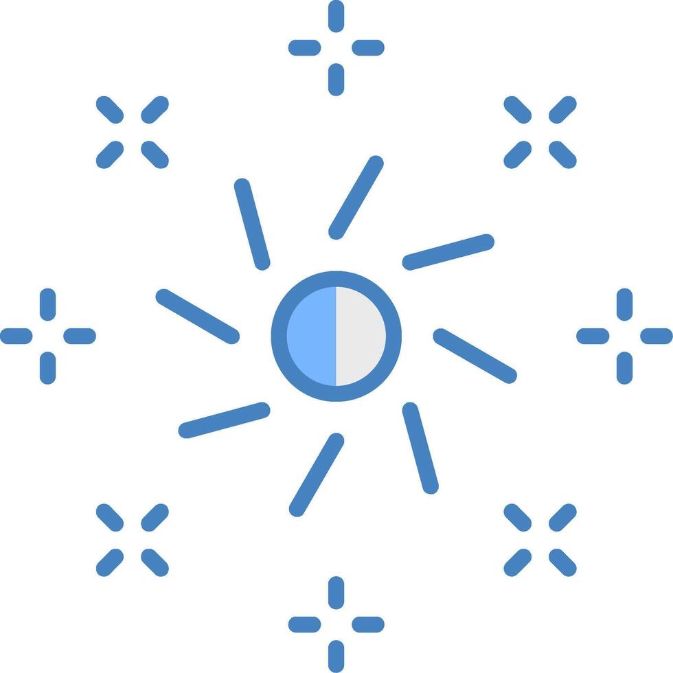 Lights Line Filled Blue Icon vector