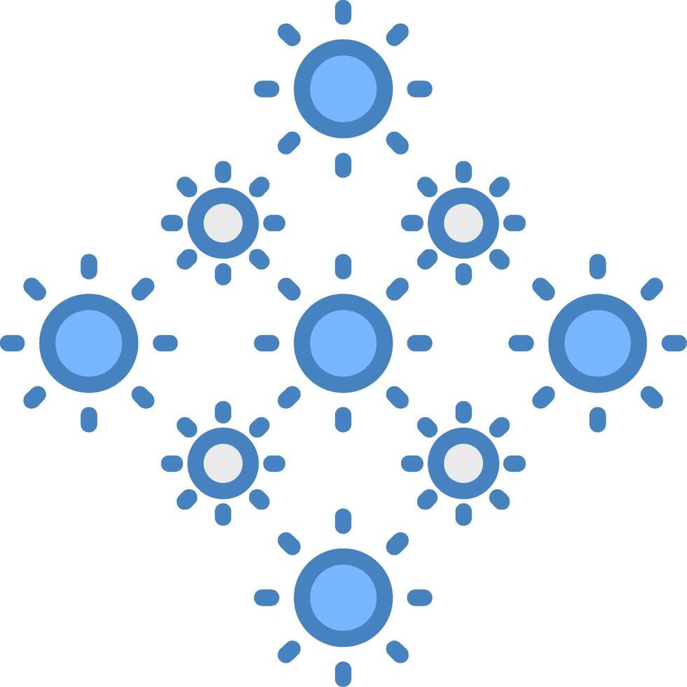 Lights Line Filled Blue Icon vector