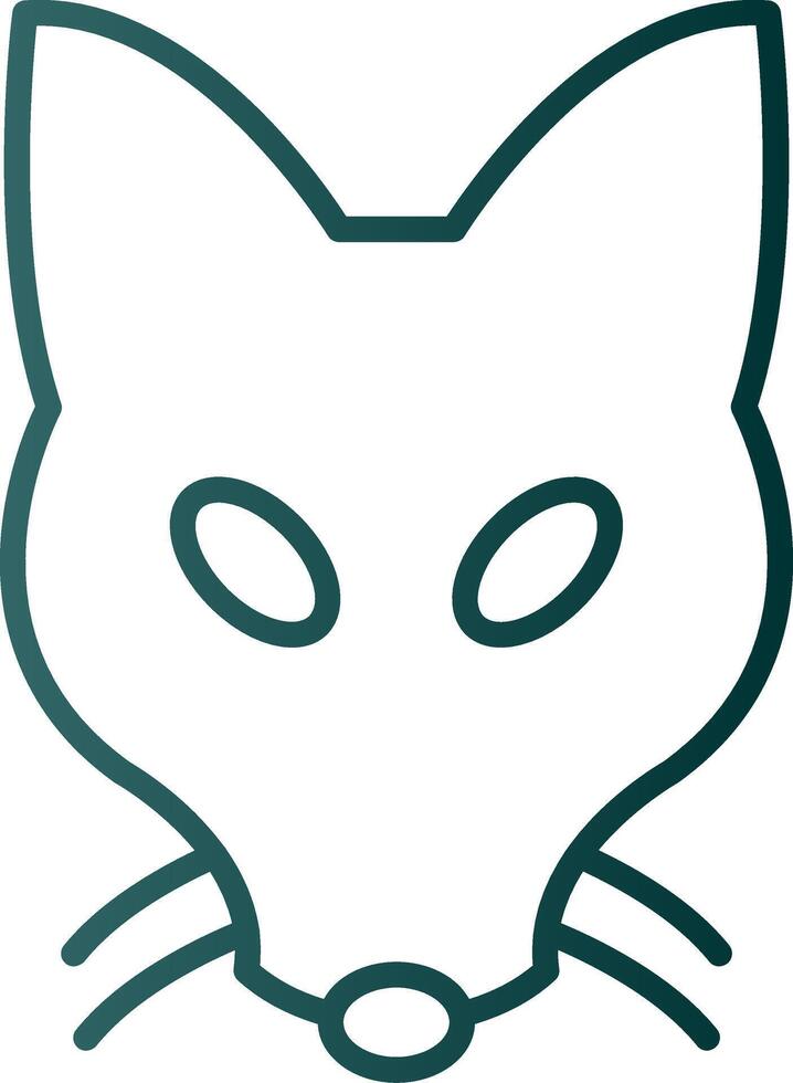 Fox Line Gradient Icon vector