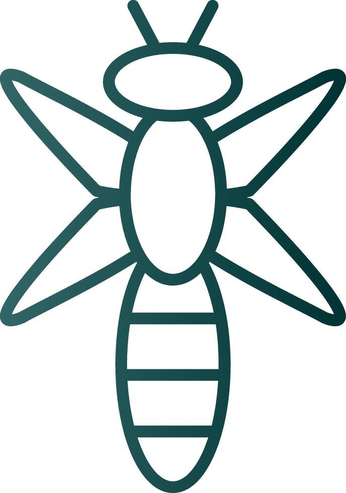 Dragonfly Line Gradient Icon vector