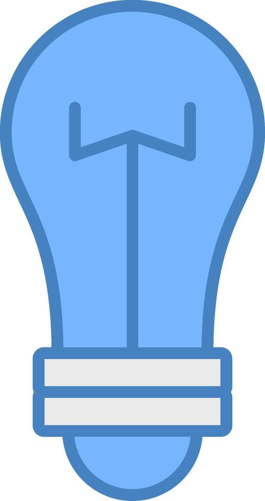Lightbulb Line Filled Blue Icon vector