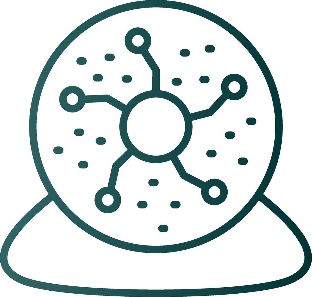 Plasma Ball Line Gradient Icon vector