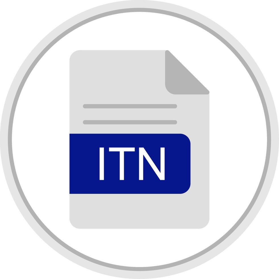 ITN File Format Flat Circle Icon vector