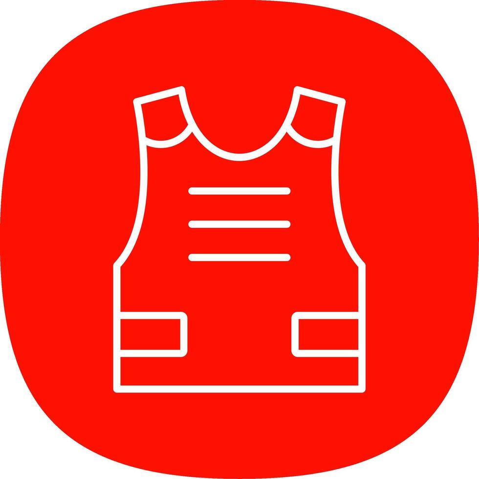 Armour Line Curve Icon Design vector