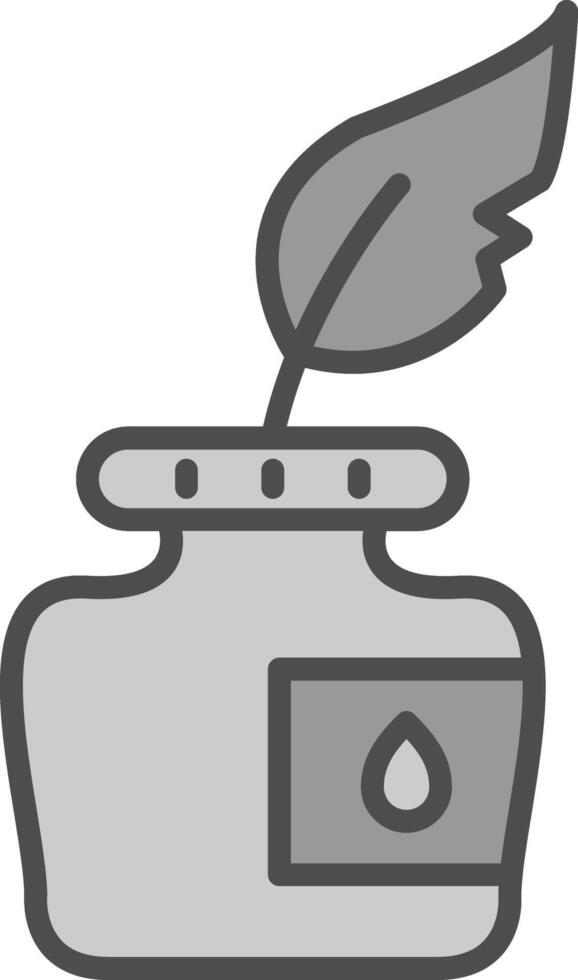 Ink Line Filled Greyscale Icon Design vector