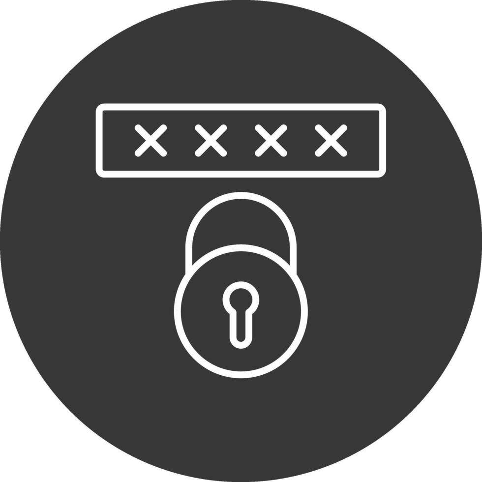 seguridad código línea invertido icono diseño vector