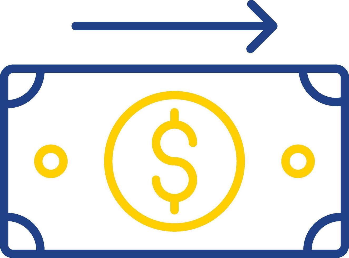 Send Money Line Two Colour Icon Design vector