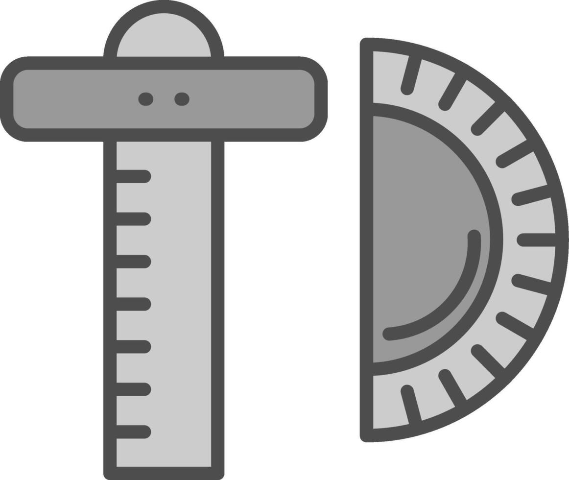 Scale Line Filled Greyscale Icon Design vector