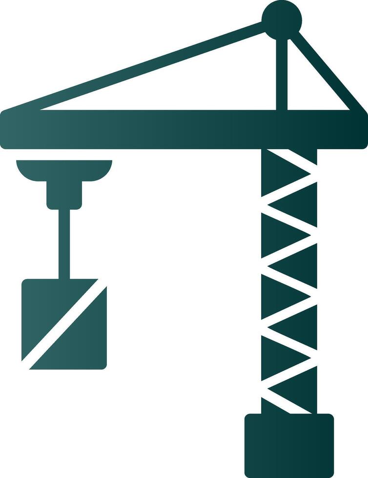 Port Crane Glyph Gradient Icon vector