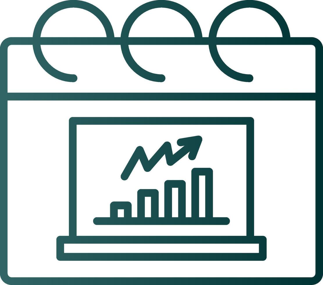 Schedule Line Gradient Icon vector