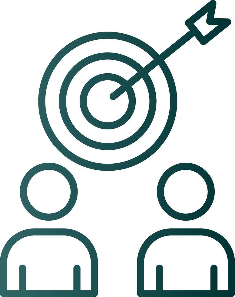 Business Targeting Line Gradient Icon vector