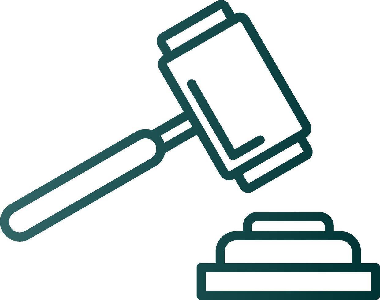 Auction Line Gradient Icon vector