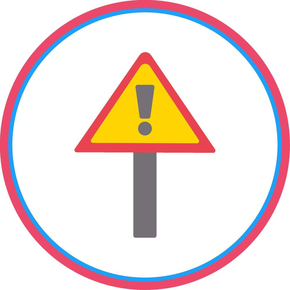 Alert Flat Circle Icon vector