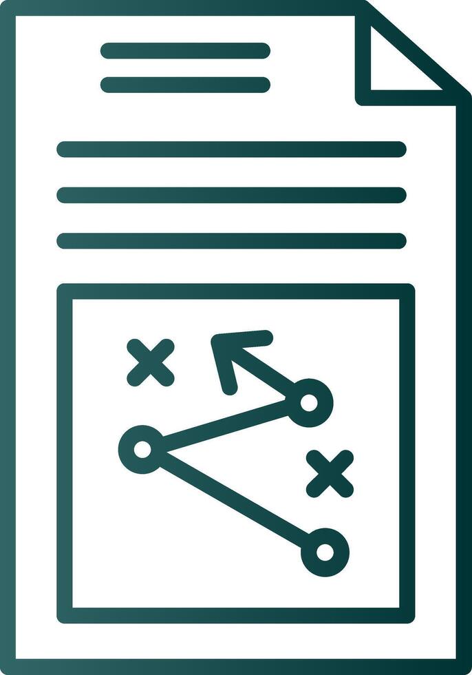 Business Strategy Line Gradient Icon vector