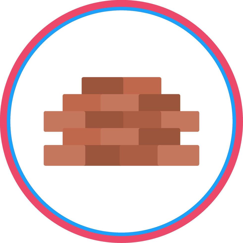 Wall Flat Circle Icon vector