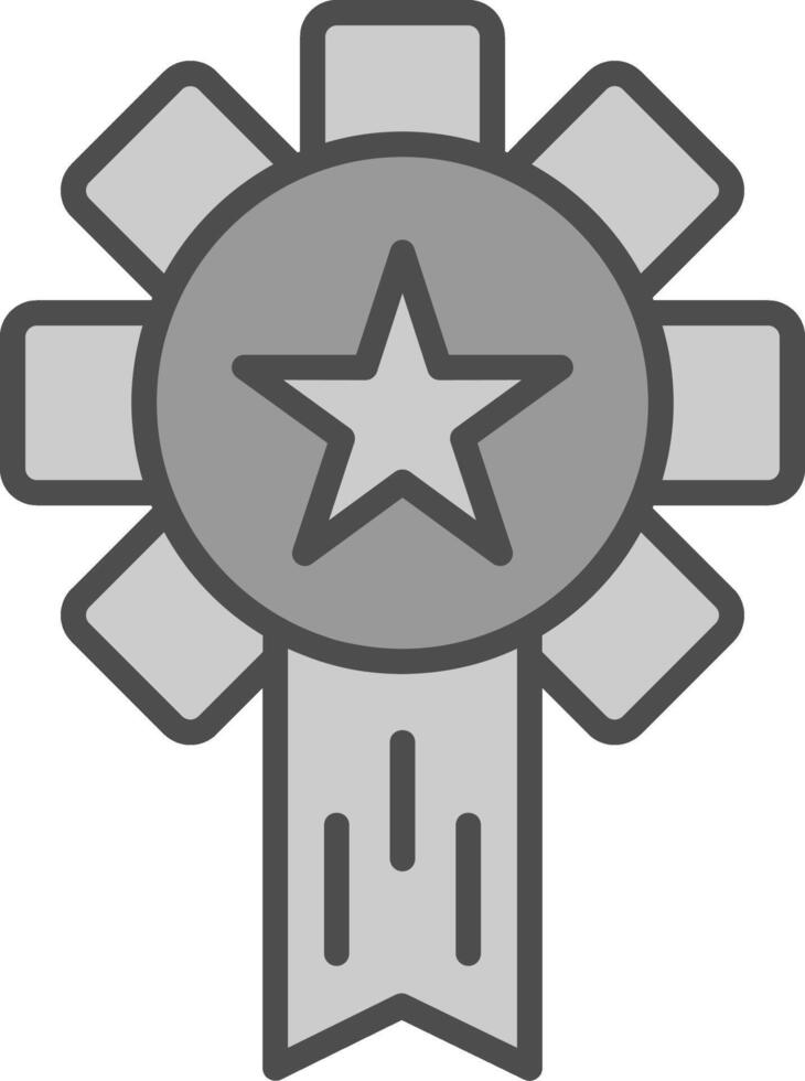 Award Line Filled Greyscale Icon Design vector