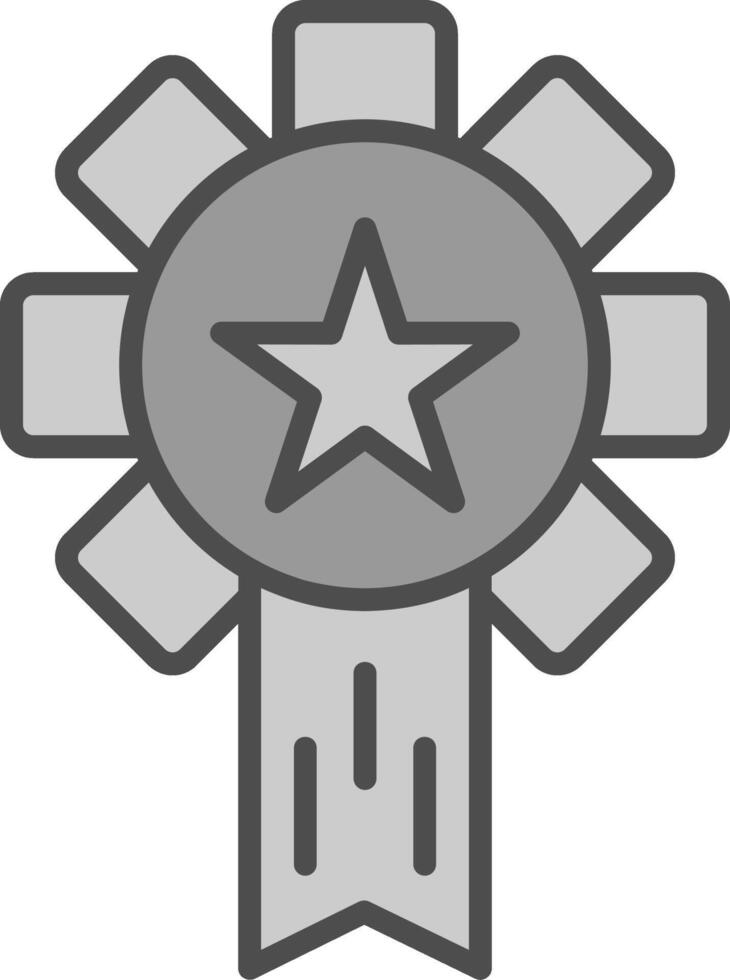 premio línea lleno escala de grises icono diseño vector