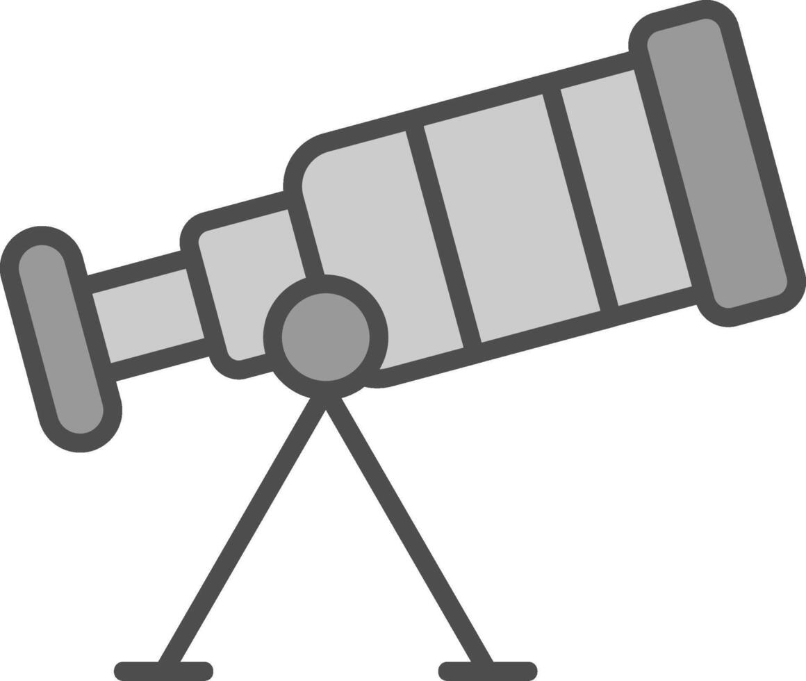 Telescope Line Filled Greyscale Icon Design vector