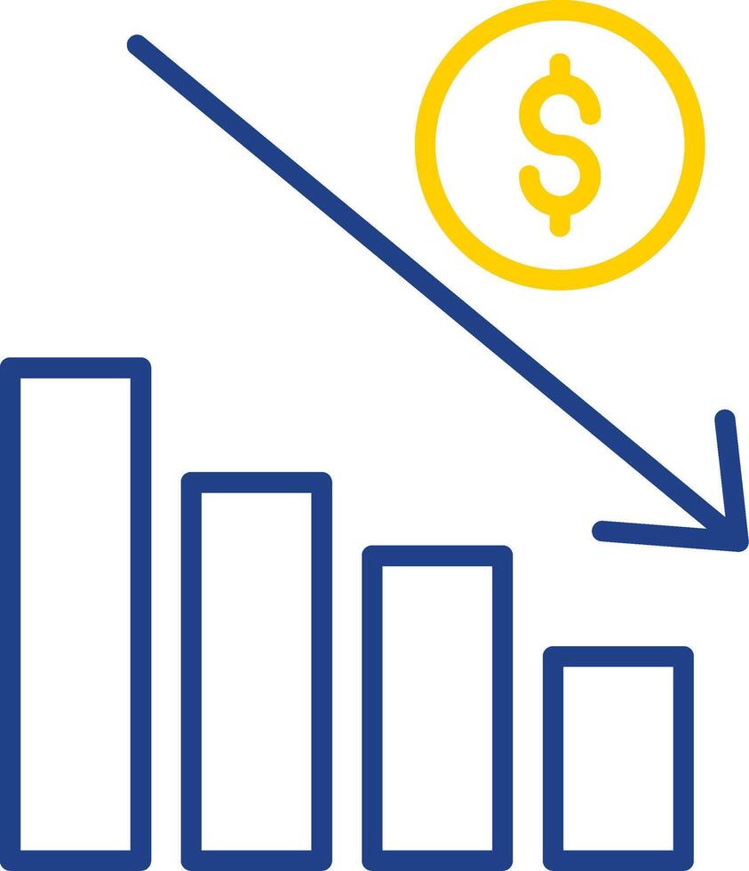 Losses Line Two Colour Icon Design vector