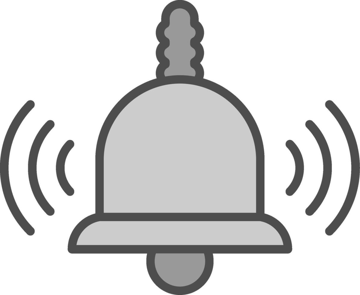 Bell Line Filled Greyscale Icon Design vector