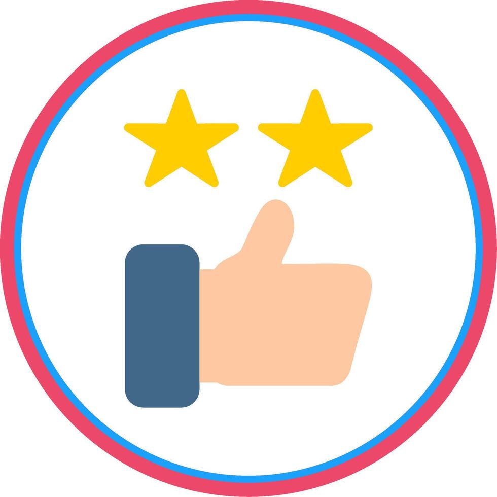 Rating Flat Circle Icon vector