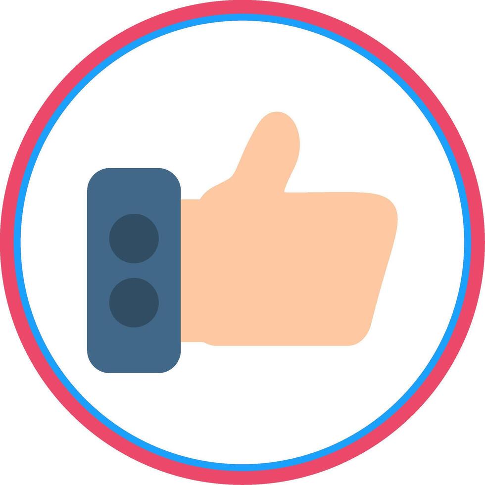 Like Flat Circle Icon vector