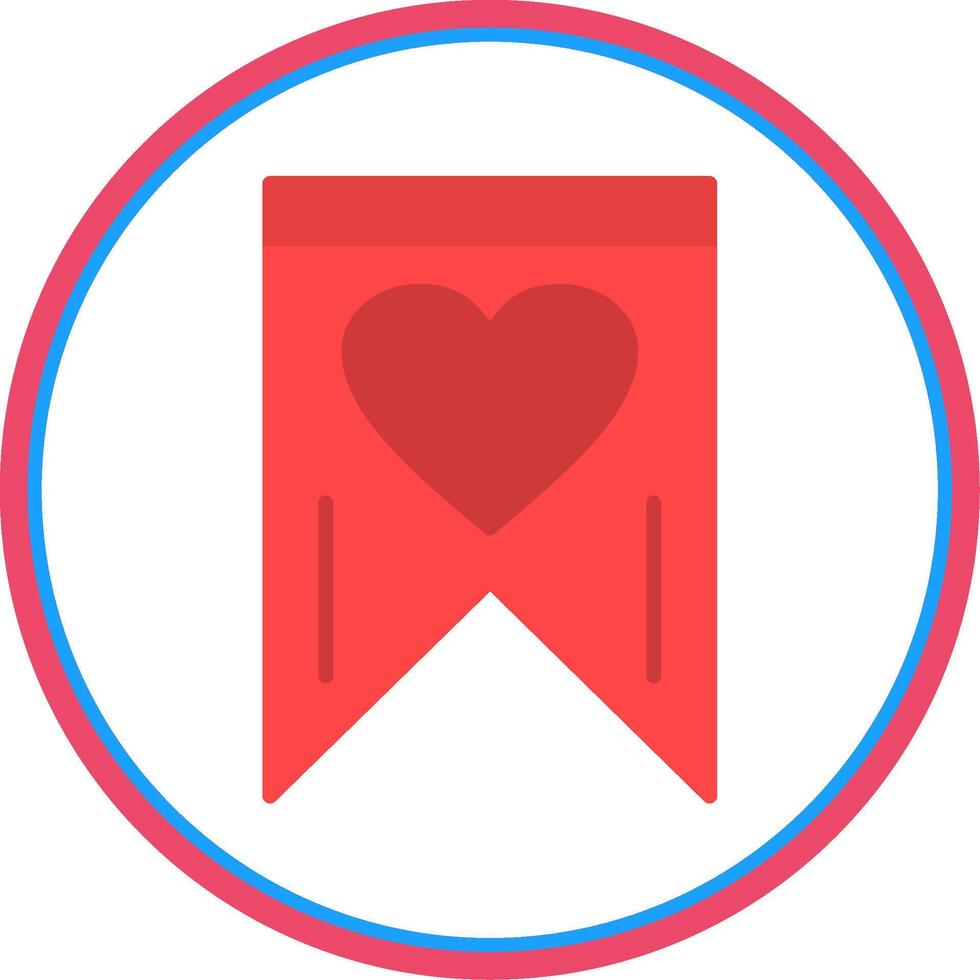 Favourite Flat Circle Icon vector