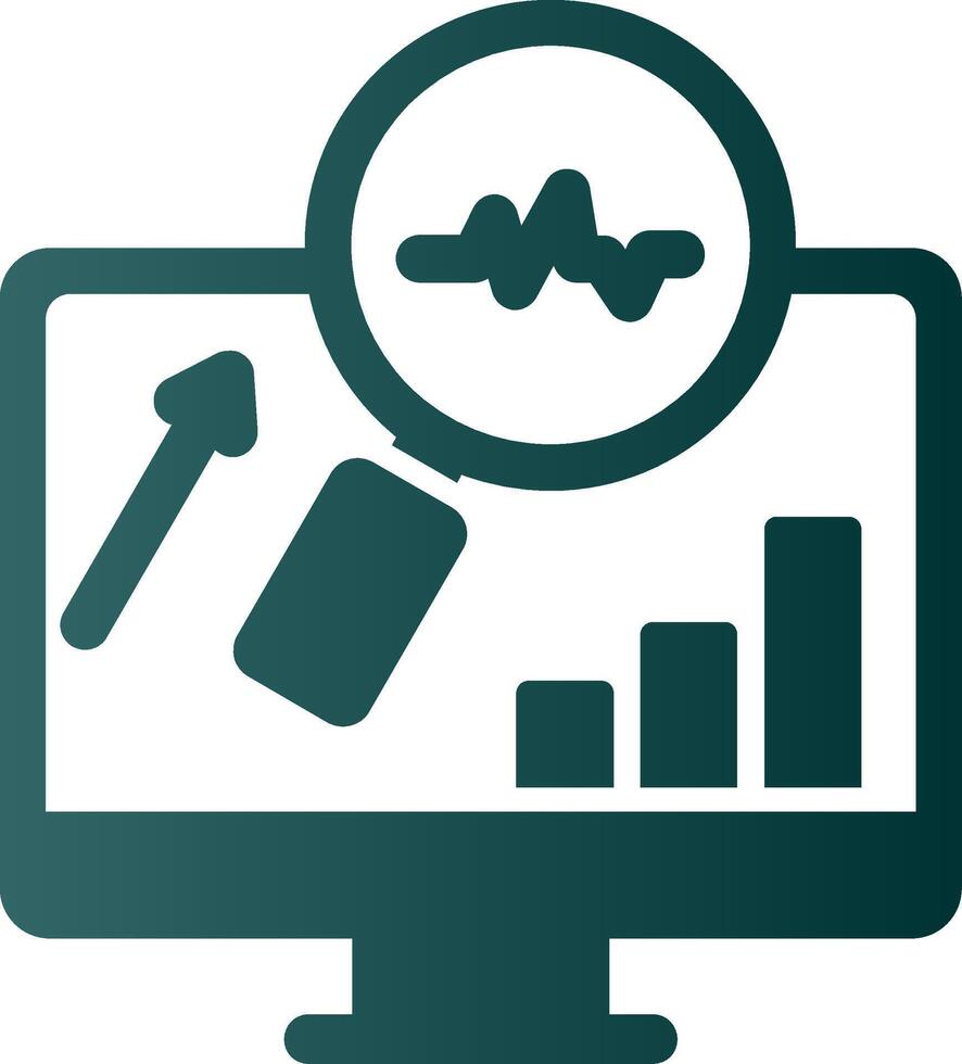 System Monitoring Glyph Gradient Icon vector