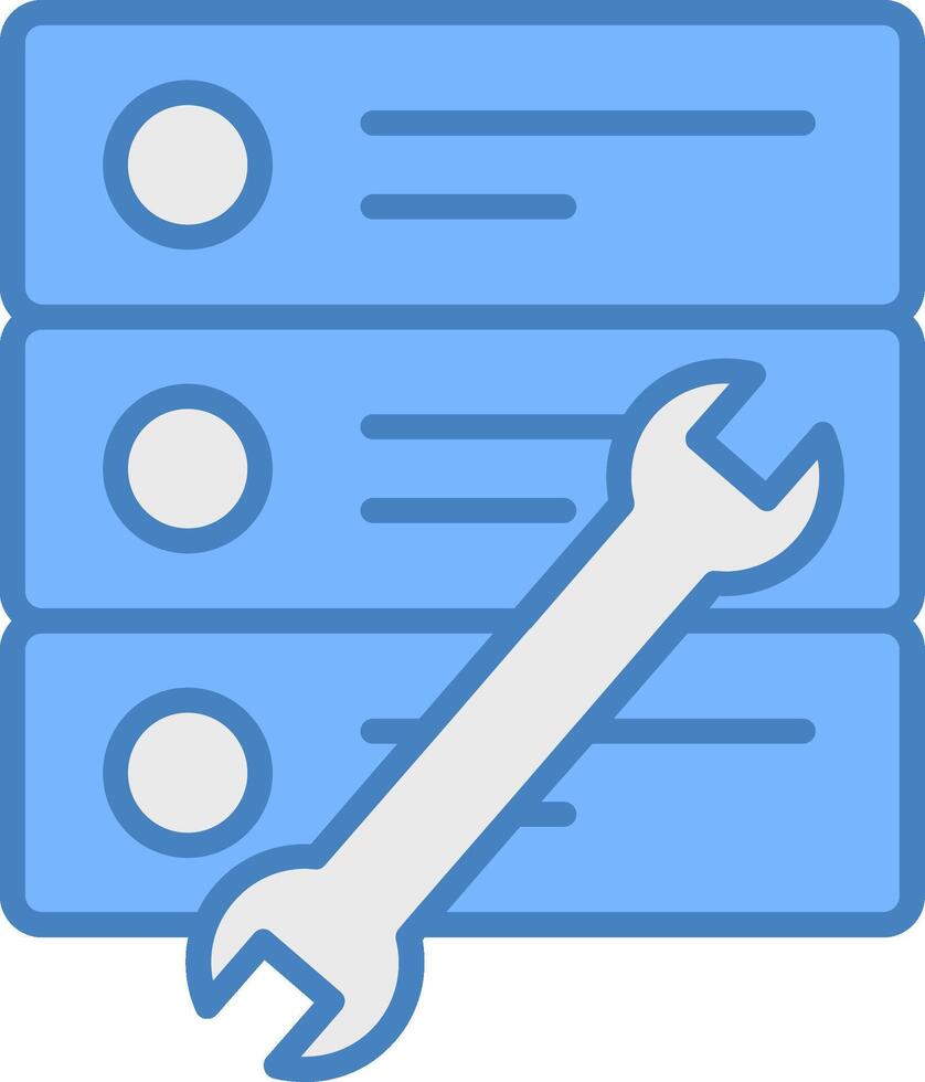 Repair Tool Line Filled Blue Icon vector