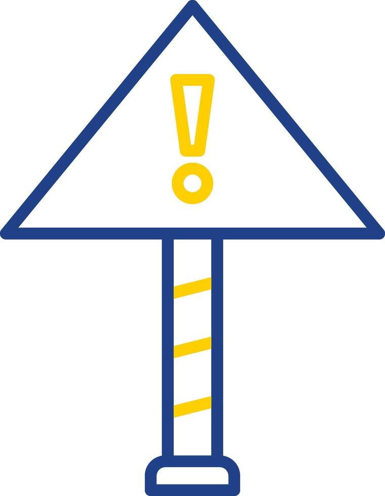Caution Line Two Colour Icon Design vector