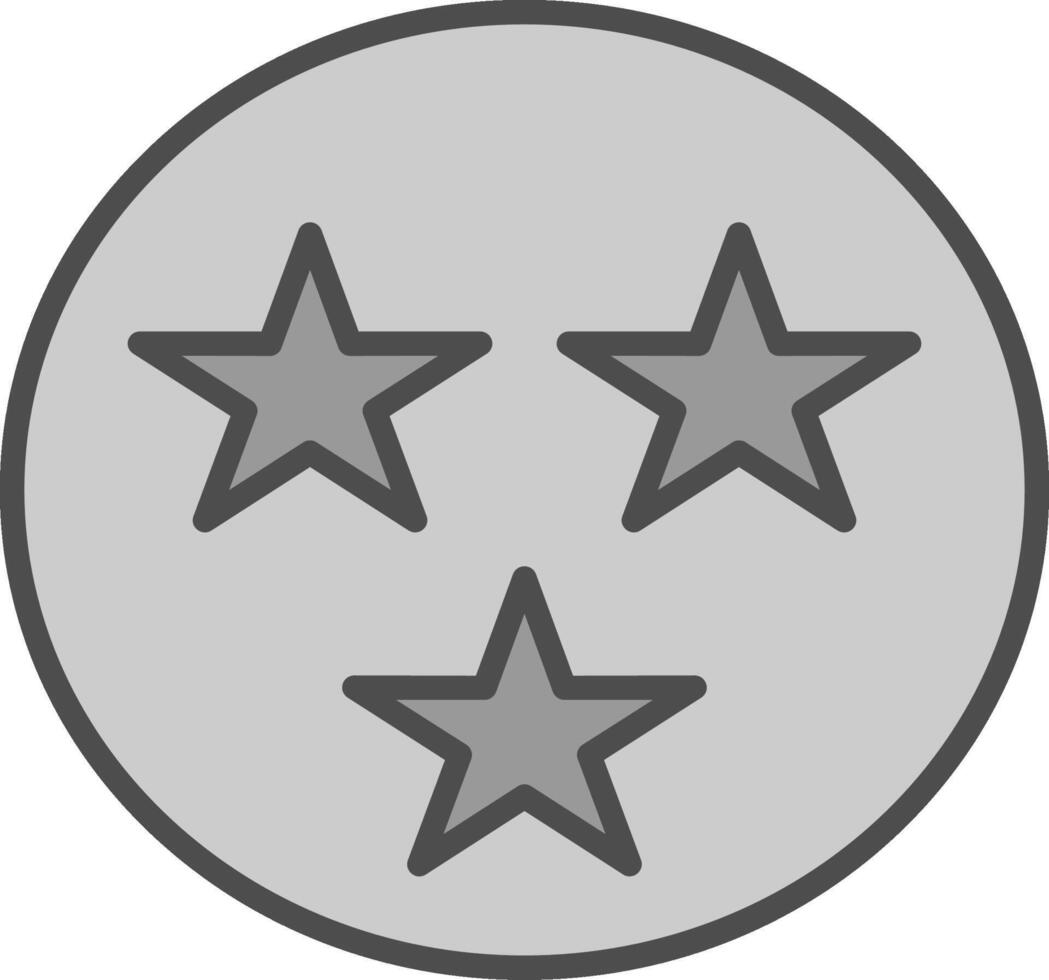 Stars Line Filled Greyscale Icon Design vector