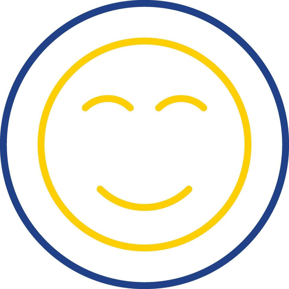 Smile Line Two Colour Icon Design vector