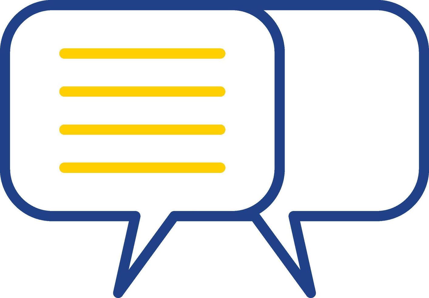Dialog Line Two Colour Icon Design vector