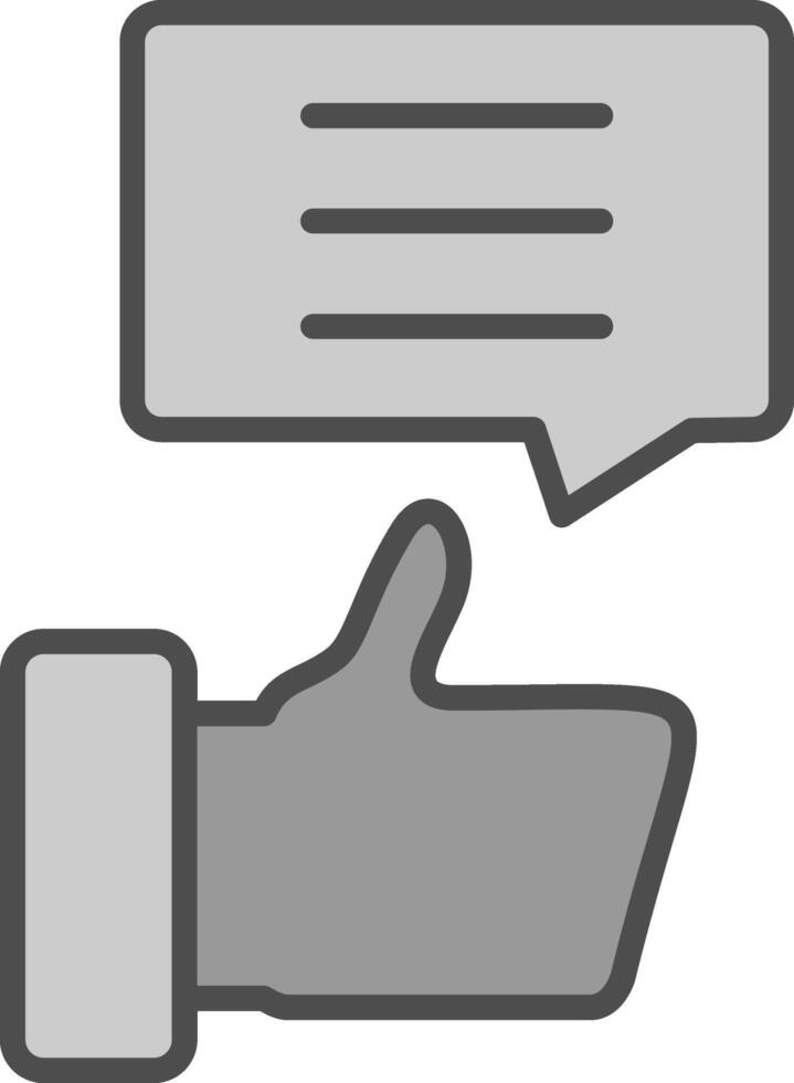 Review Line Filled Greyscale Icon Design vector