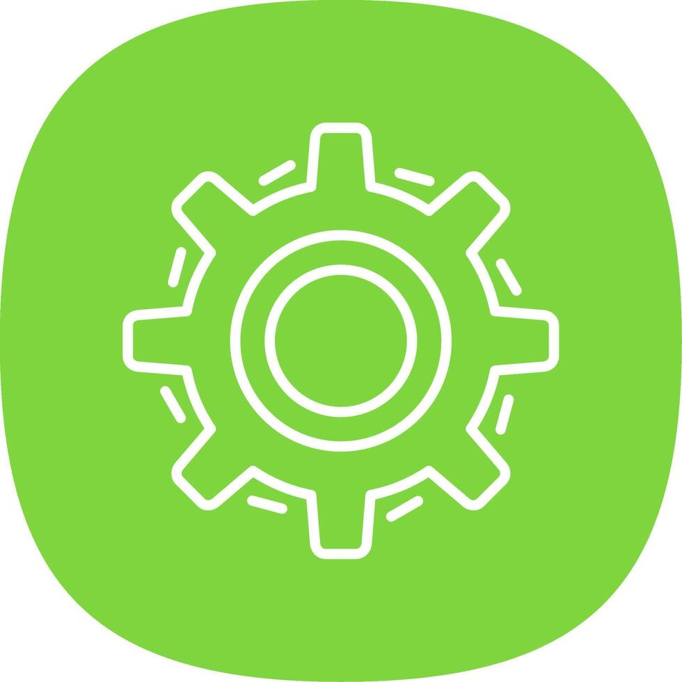 Settings Line Curve Icon Design vector