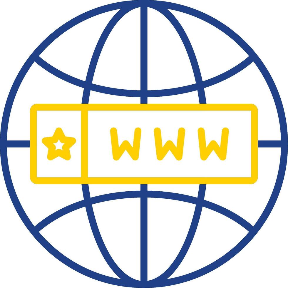 Domain Line Two Colour Icon Design vector