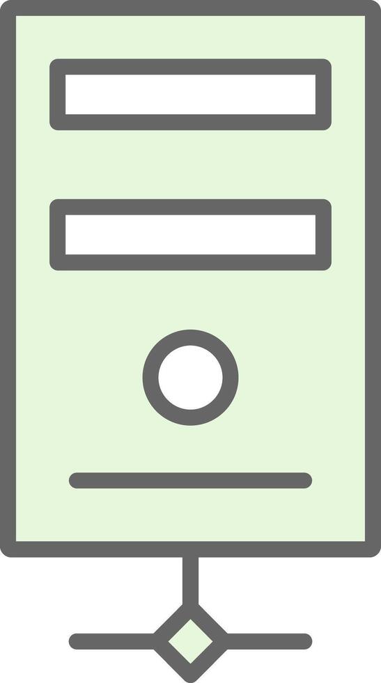 Server Fillay Icon Design vector