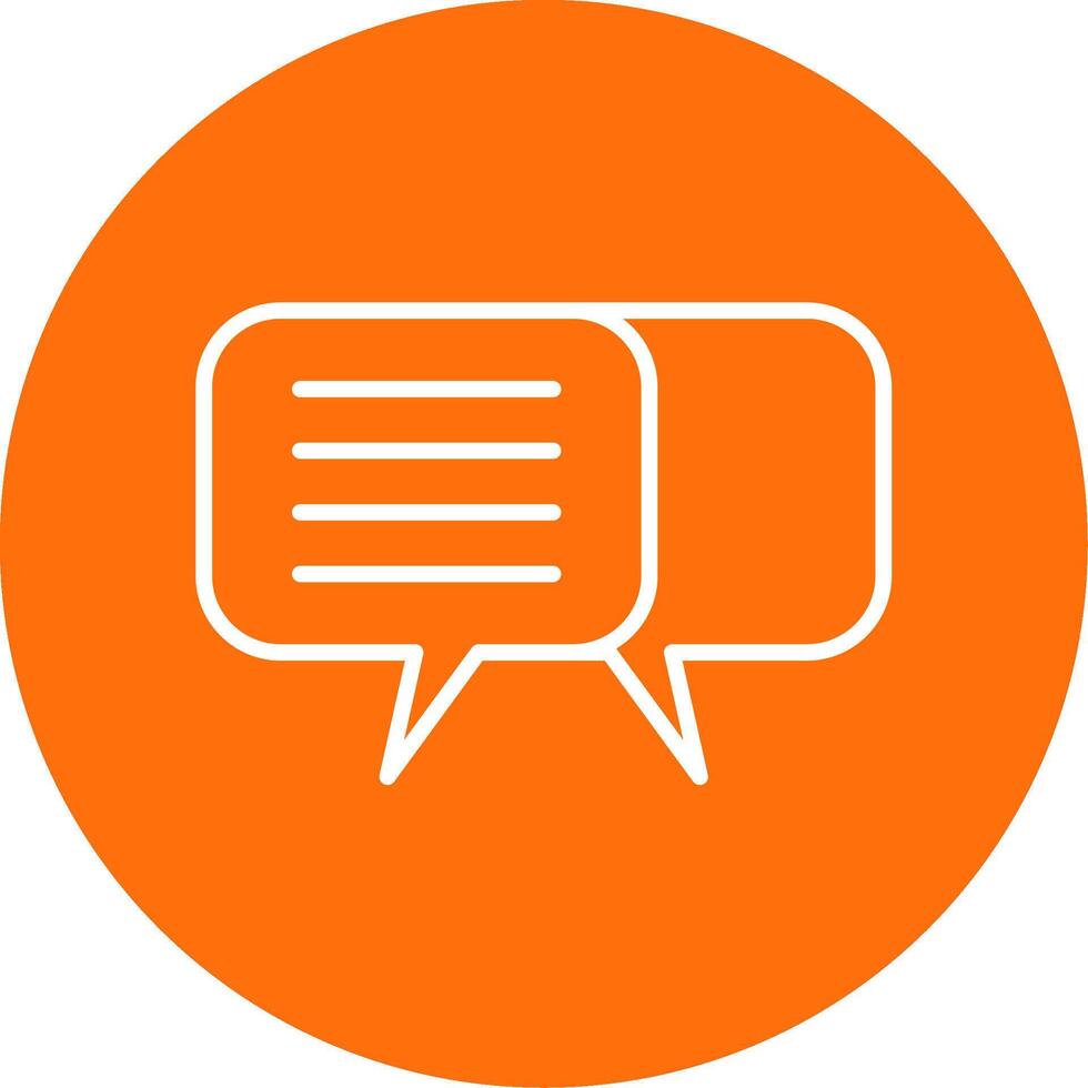 Dialog Multi Color Circle Icon vector