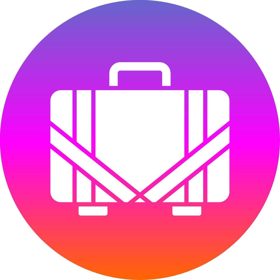 Suitcase Glyph Gradient Circle Icon Design vector