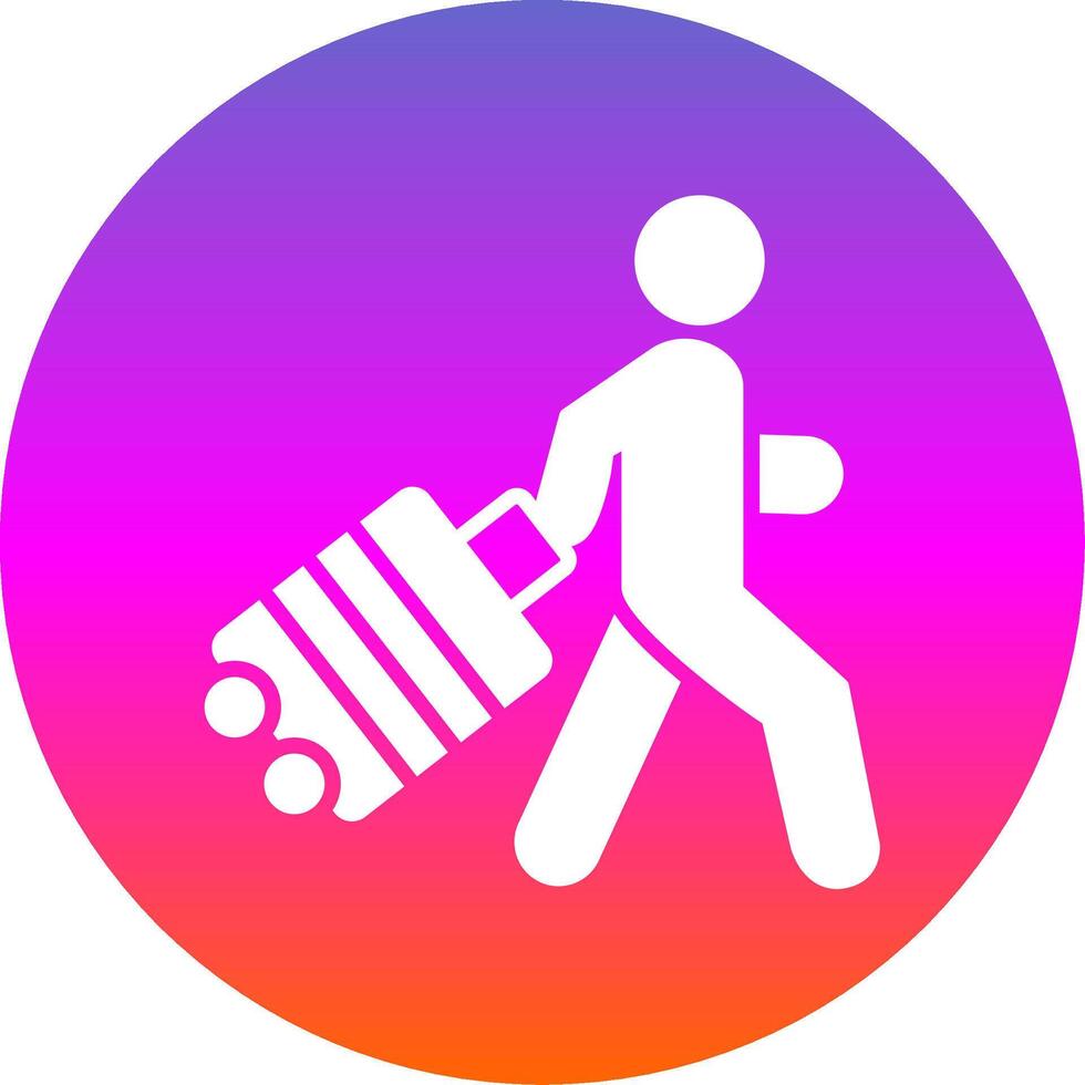 Person Glyph Gradient Circle Icon Design vector