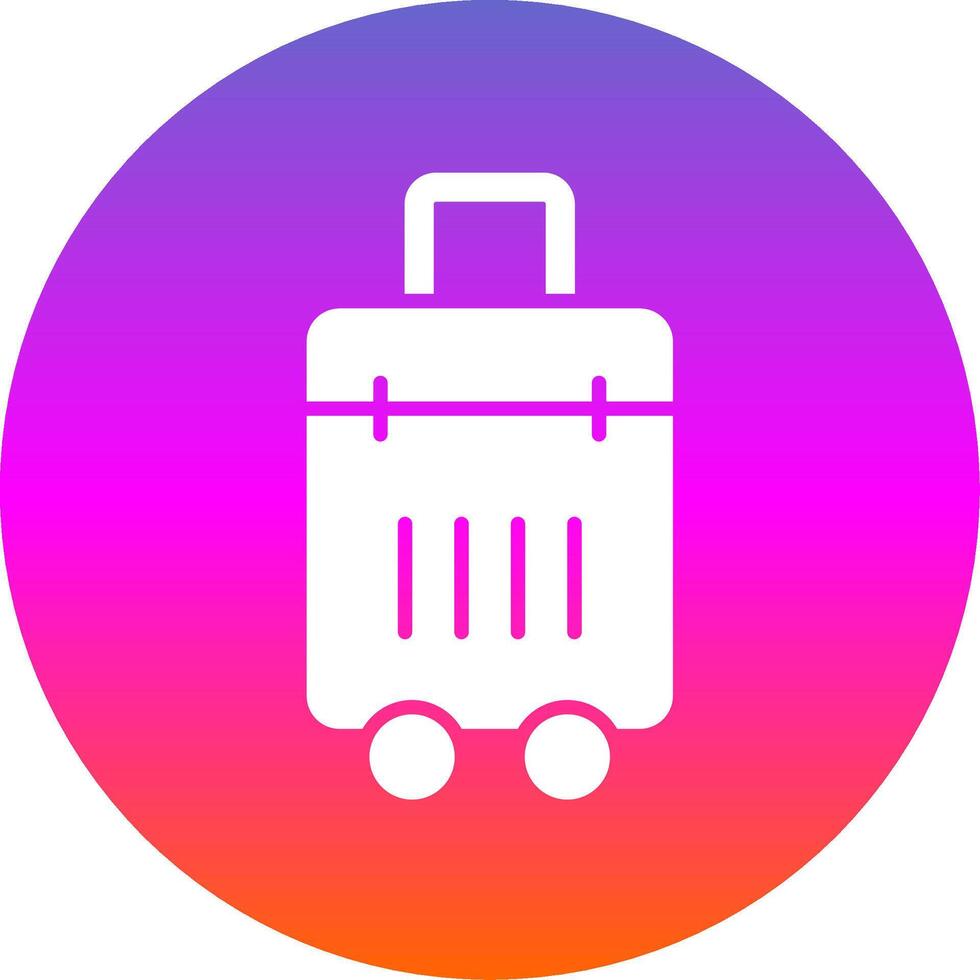 Bag Glyph Gradient Circle Icon Design vector