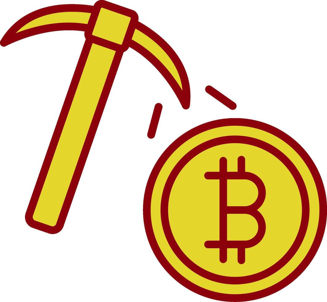 Bitcoin Mining Vintage Icon Design vector