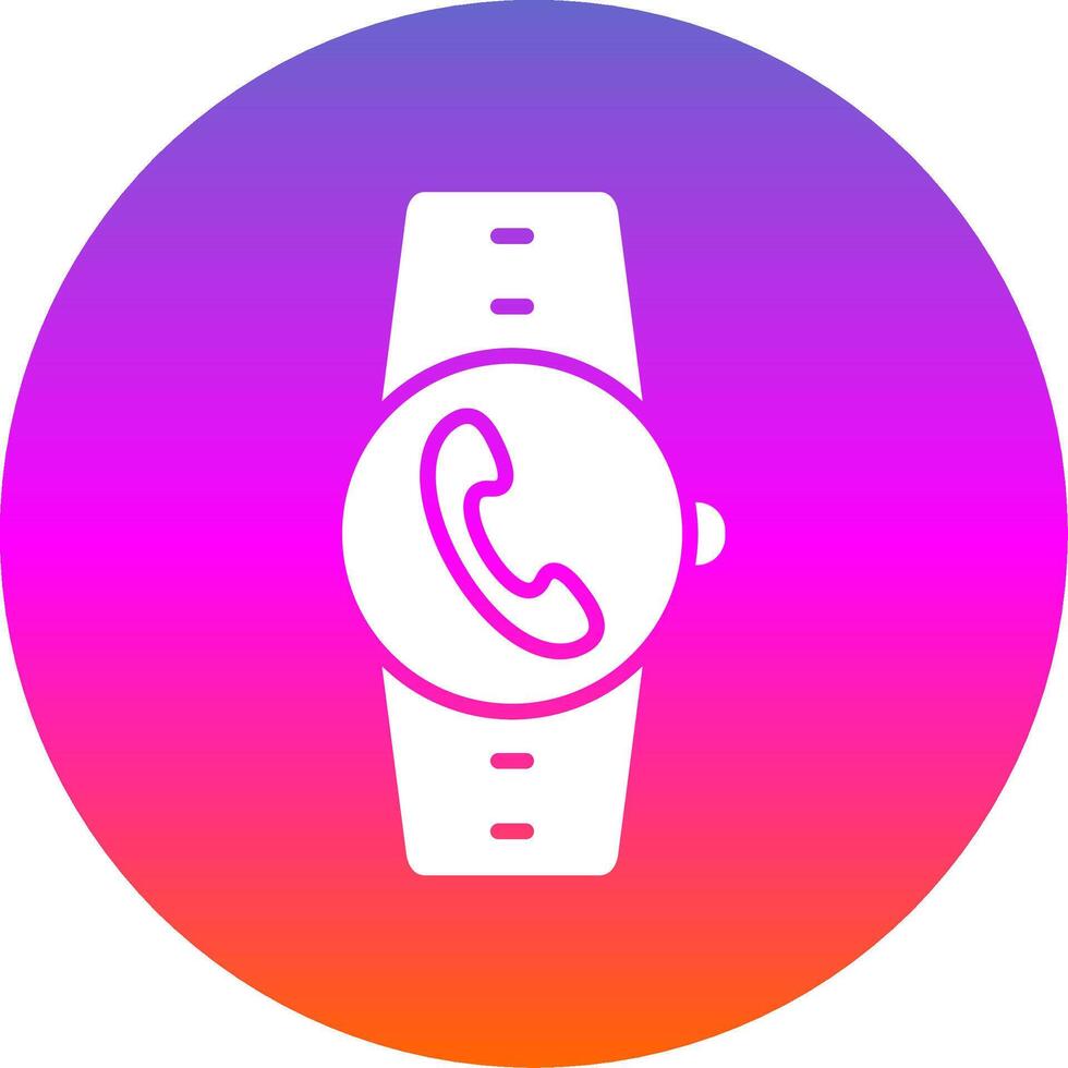 Incoming Call Glyph Gradient Circle Icon Design vector