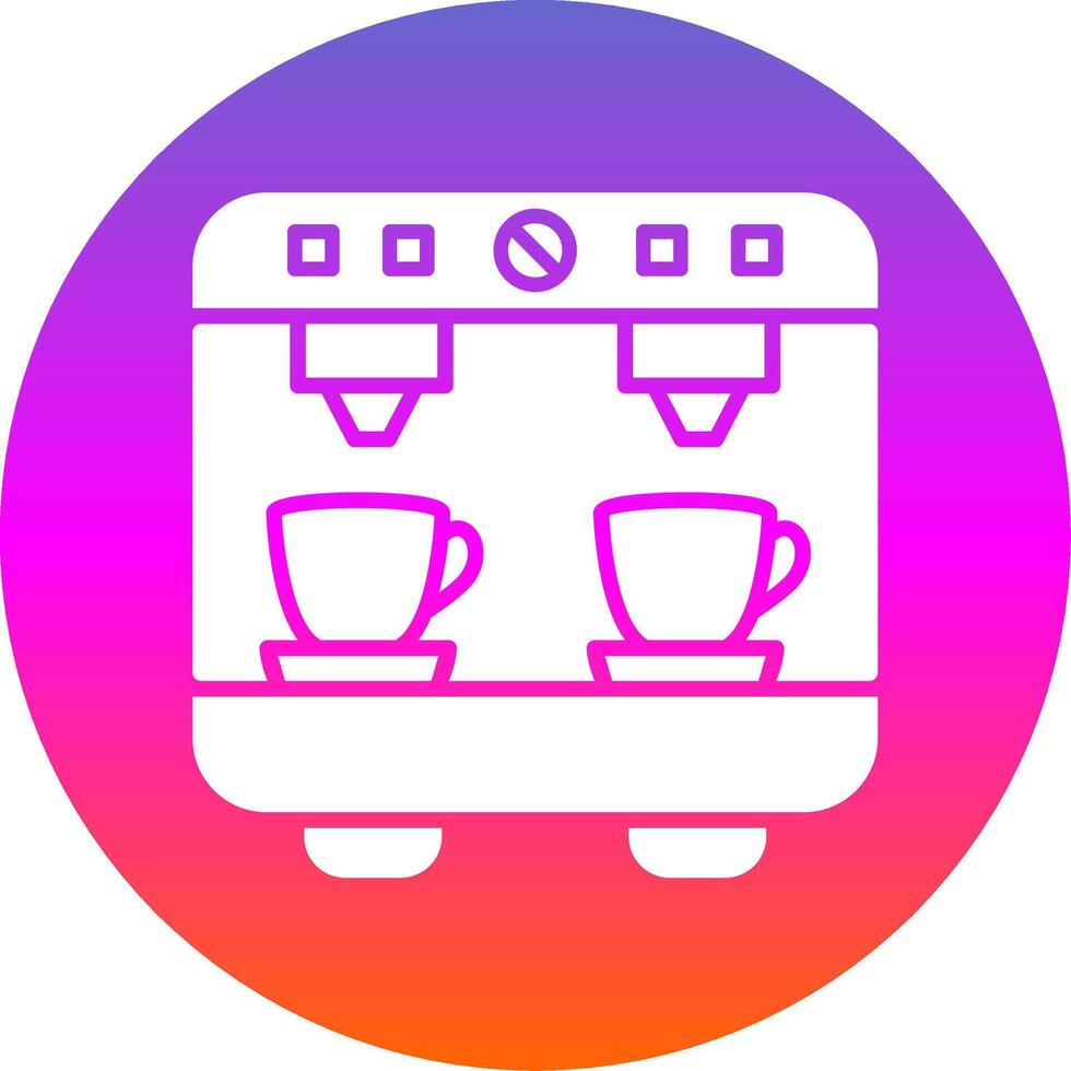 Coffee Machine Glyph Gradient Circle Icon Design vector