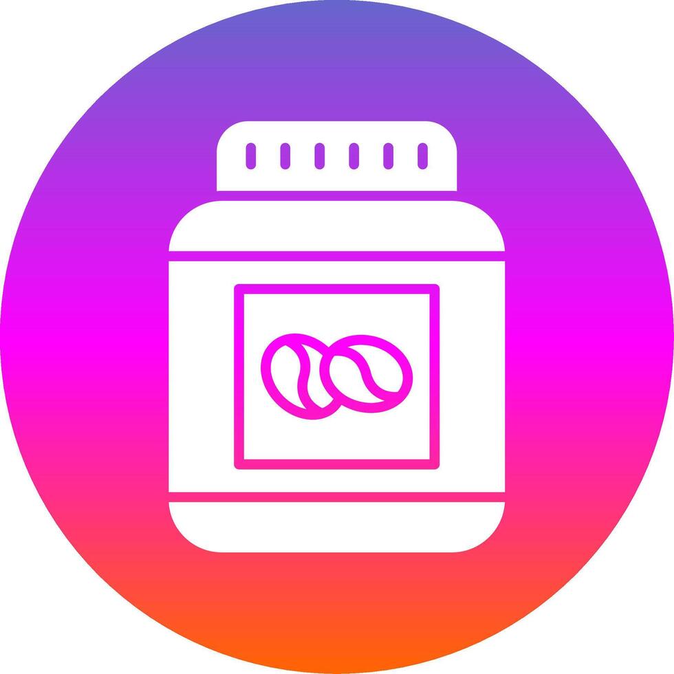 Beans Jar Glyph Gradient Circle Icon Design vector