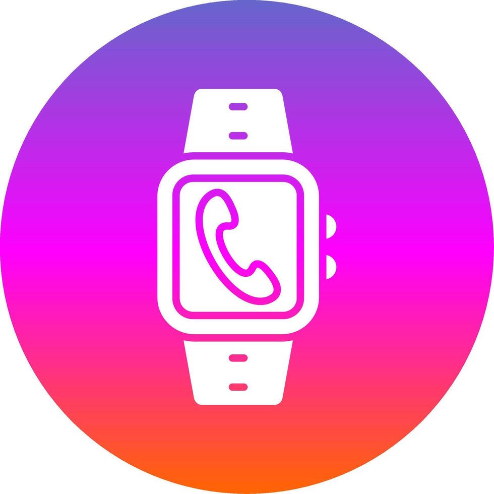 Incoming Call Glyph Gradient Circle Icon Design vector
