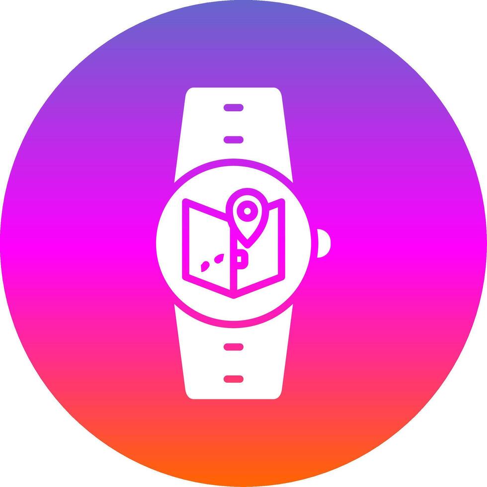 Maps Glyph Gradient Circle Icon Design vector