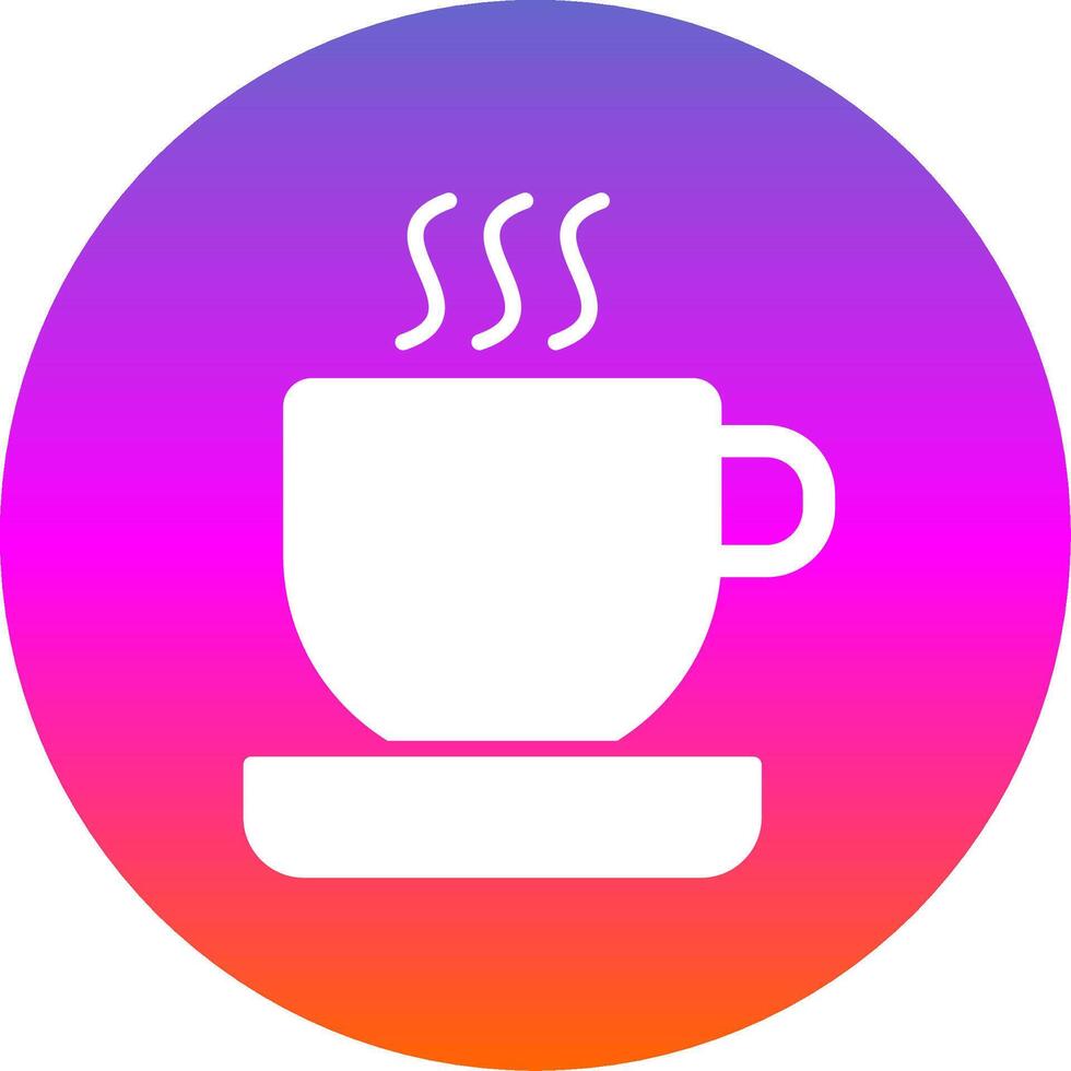 Cup Glyph Gradient Circle Icon Design vector
