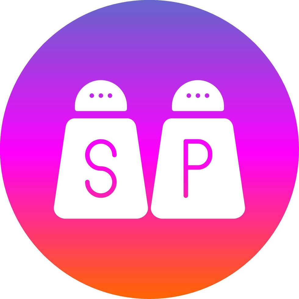 Salt And Pepper Glyph Gradient Circle Icon Design vector